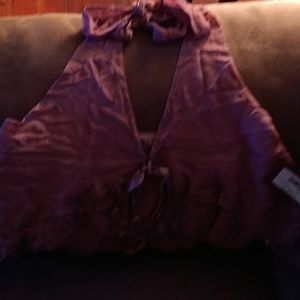 MsEnvy 100 percent pure silk crop top